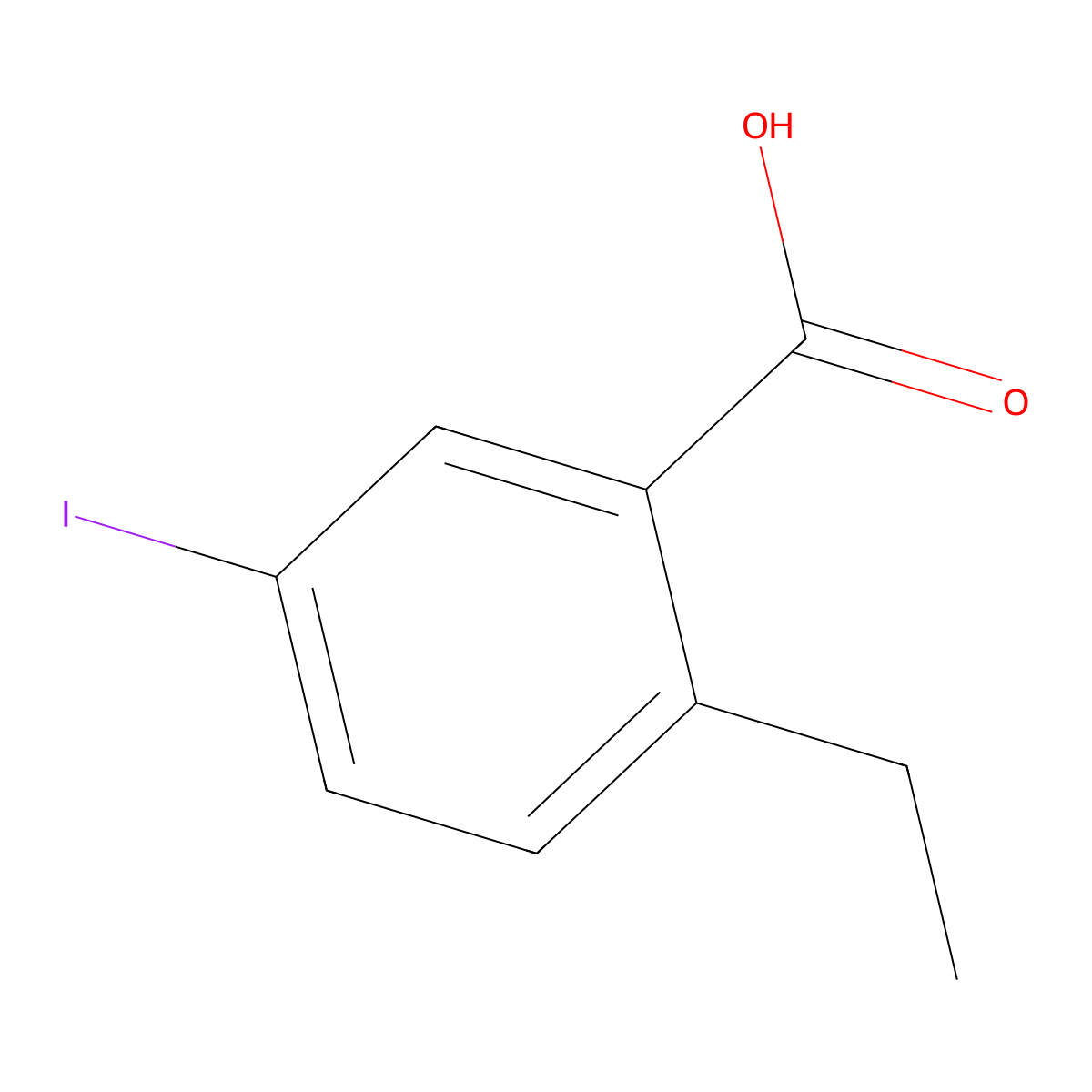 2-Ethyl-5-iodobenzoic acid molecular structure, CAS 1261451-95-9