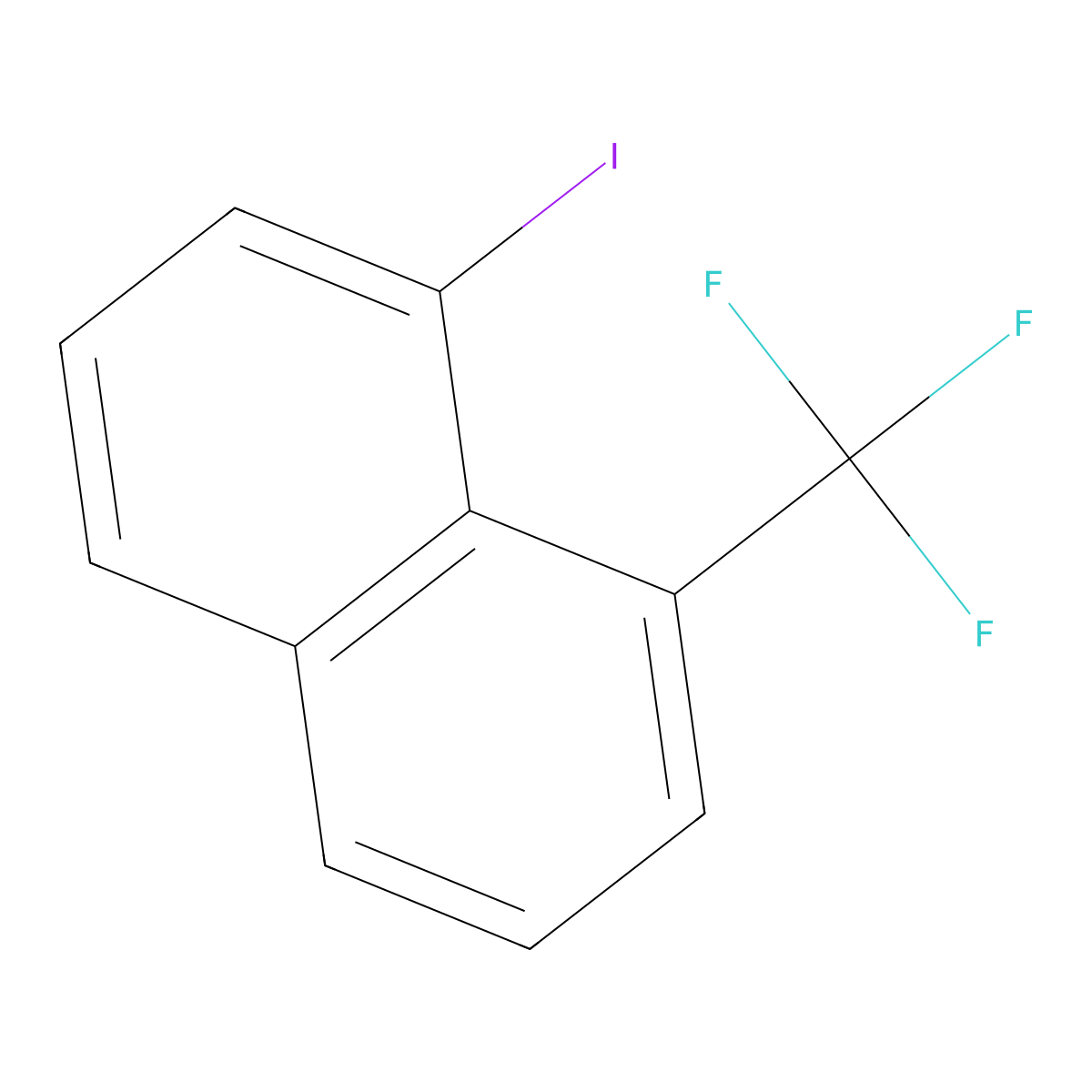 1-Iodo-8-(trifluoromethyl)naphthalene molecular structure, CAS 1261452-50-9