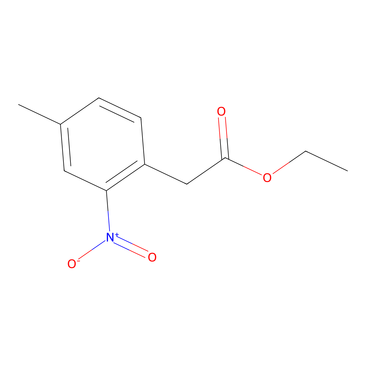 Ethyl 4-methyl-2-nitrophenylacetate molecular structure, CAS 1261453-28-4