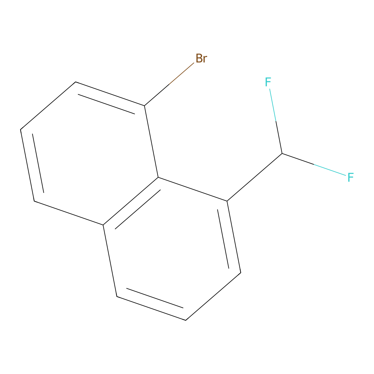 1-Bromo-8-(difluoromethyl)naphthalene molecular structure, CAS 1261453-45-5
