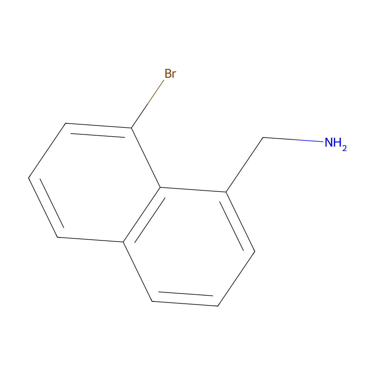 1-(Aminomethyl)-8-bromonaphthalene molecular structure, CAS 1261453-88-6