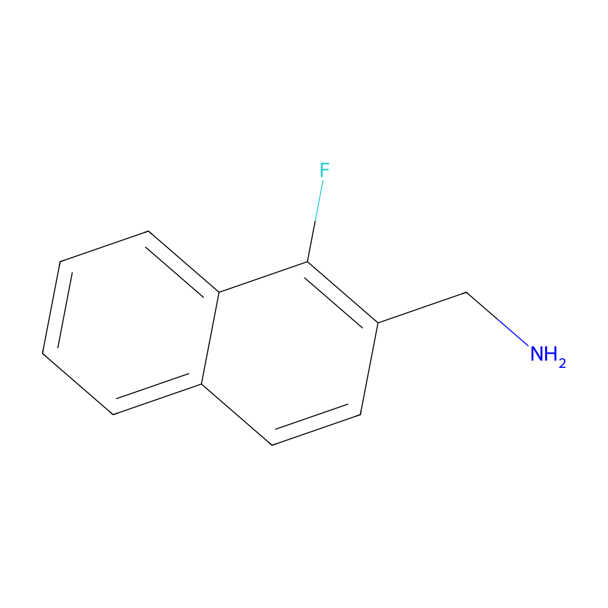 2-(Aminomethyl)-1-fluoronaphthalene molecular structure, CAS 1261453-95-5