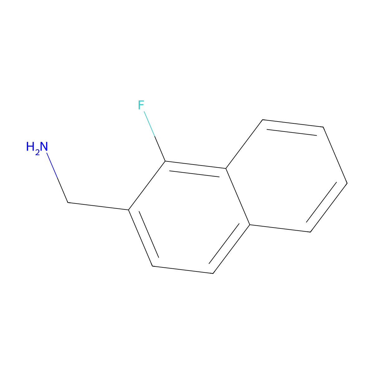 2-(Aminomethyl)-1-fluoronaphthalene molecular structure, CAS 1261453-95-5