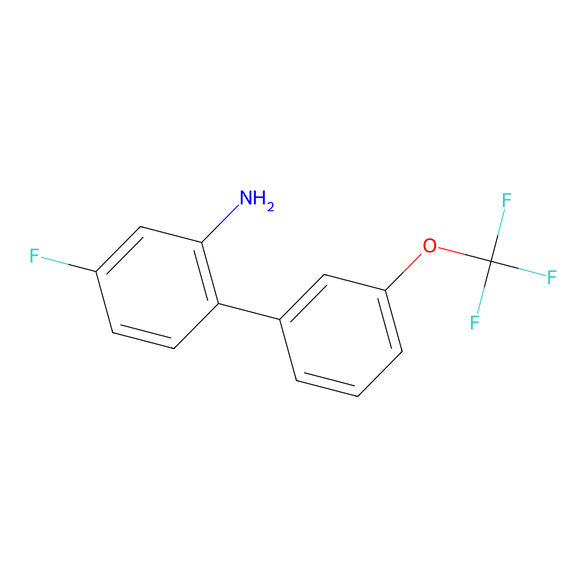 4-Fluoro-3'-(trifluoromethoxy)-[1,1'-biphenyl]-2-amine molecular structure, CAS 1261454-10-7