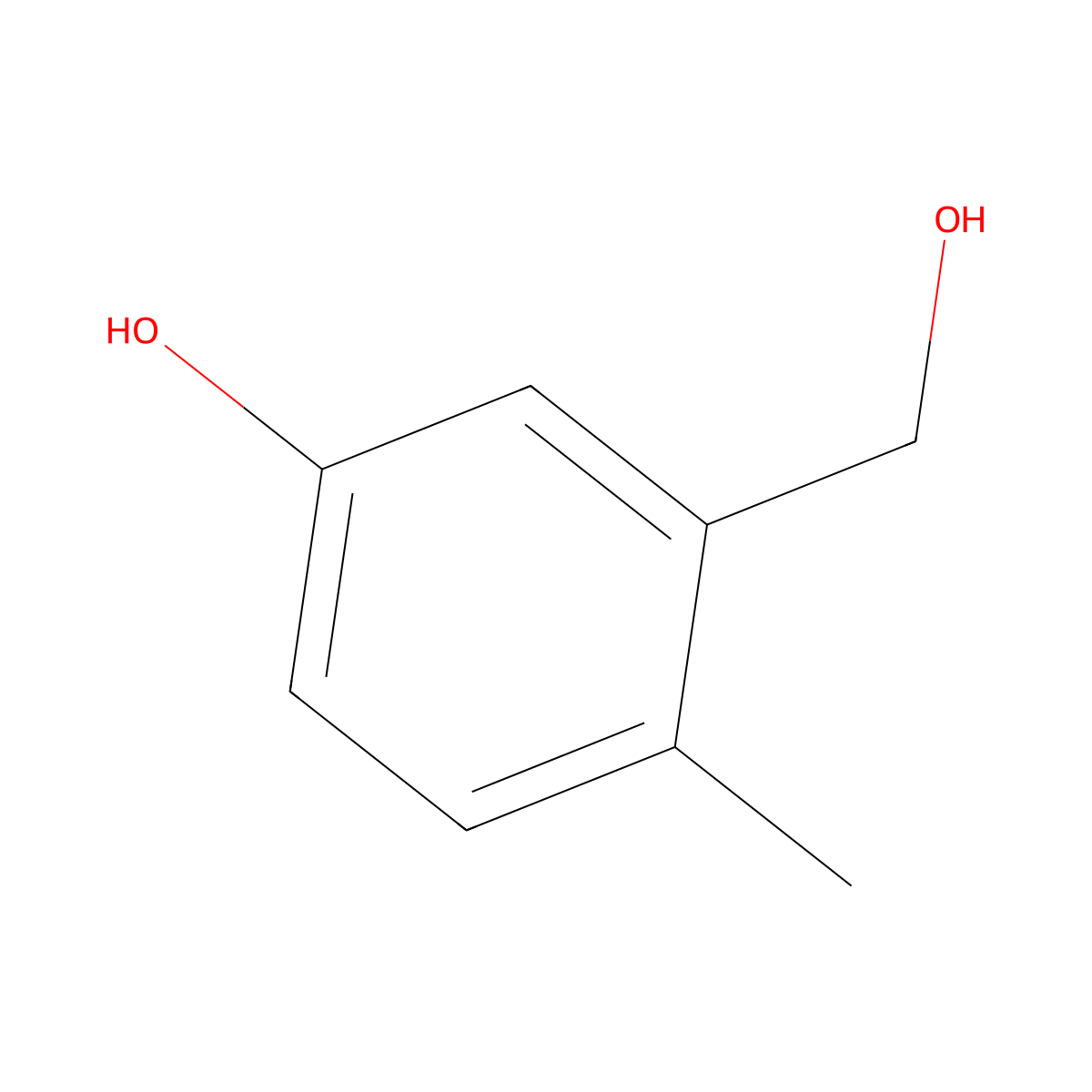 3-(Hydroxymethyl)-4-methylphenol molecular structure, CAS 1261454-85-6