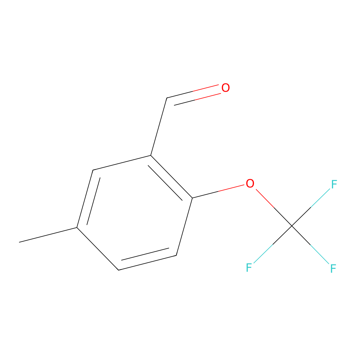5-Methyl-2-(trifluoromethoxy)benzaldehyde molecular structure, CAS 1261455-89-3