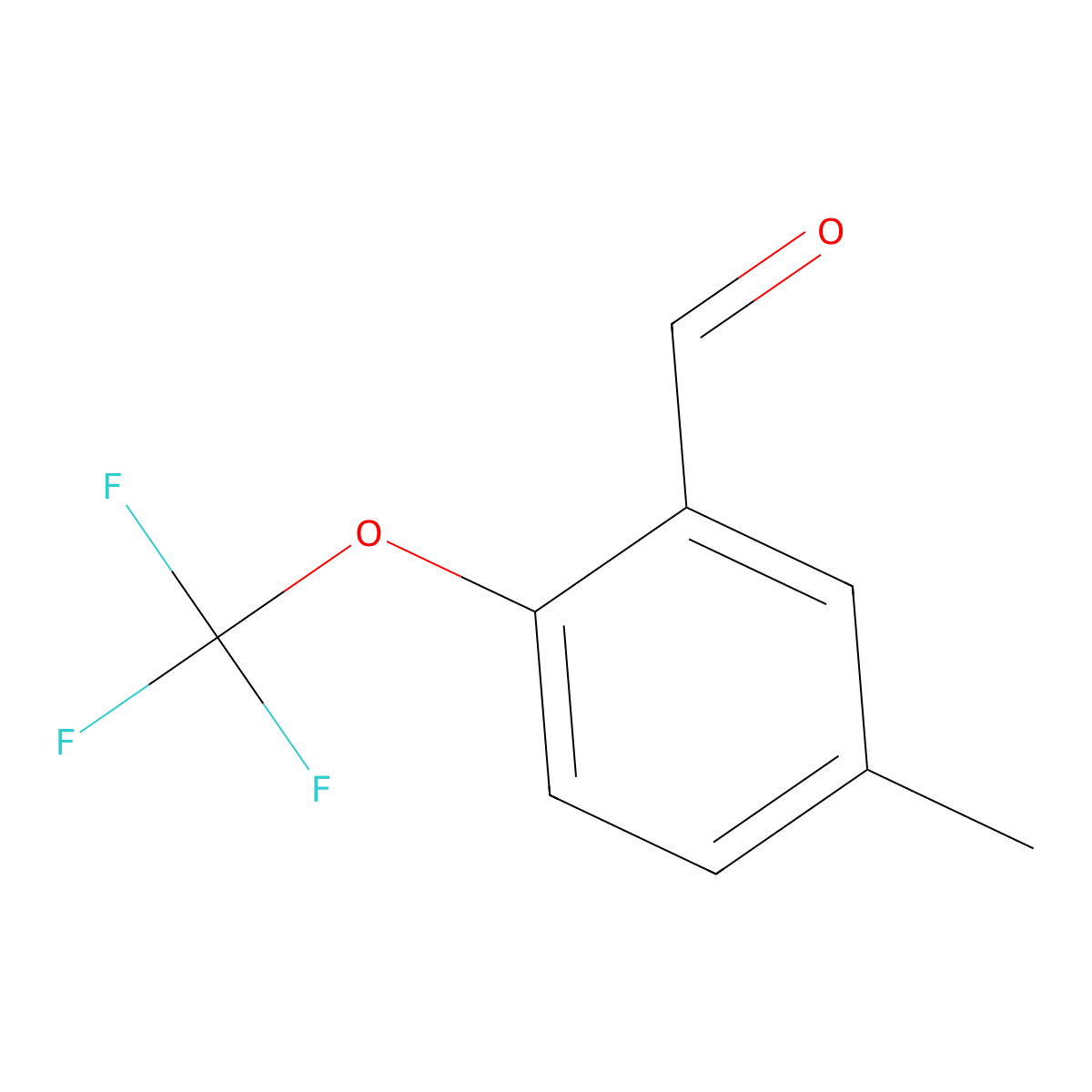 5-Methyl-2-(trifluoromethoxy)benzaldehyde molecular structure, CAS 1261455-89-3
