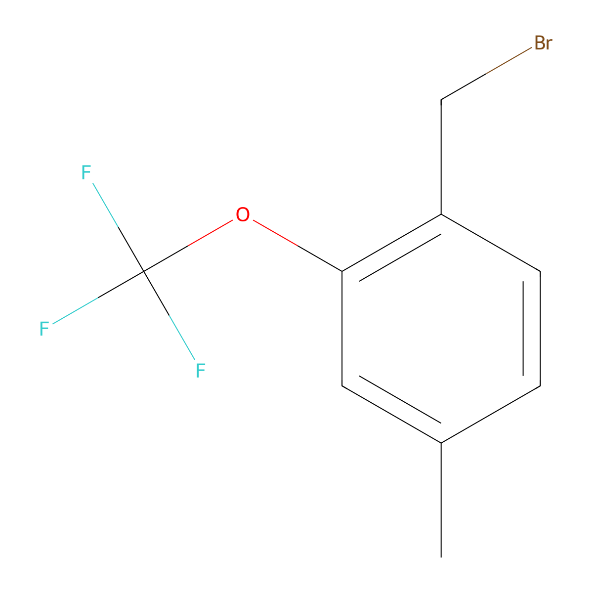 4-Methyl-2-(trifluoromethoxy)benzyl bromide molecular structure, CAS 1261456-03-4