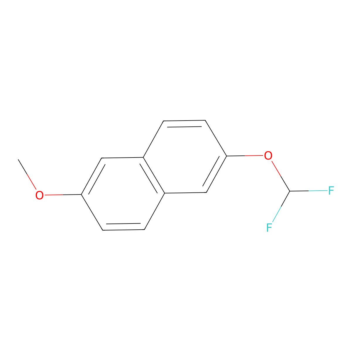 2-(Difluoromethoxy)-6-methoxynaphthalene molecular structure, CAS 1261456-04-5