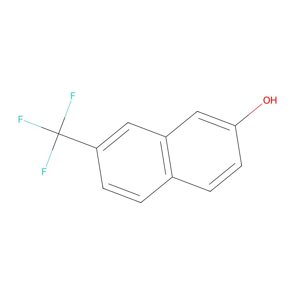 7-(Trifluoromethyl)naphthalen-2-ol molecular structure, CAS 1261456-20-5