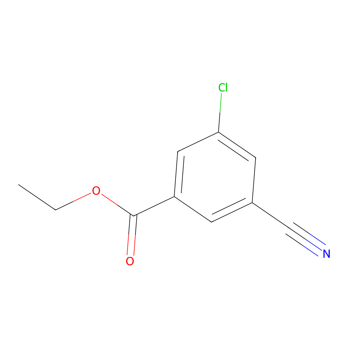 Ethyl 3-chloro-5-cyanobenzoate molecular structure, CAS 1261456-33-0