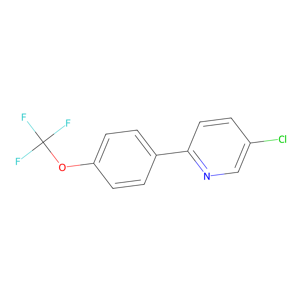 5-Chloro-2-(4-(trifluoromethoxy)phenyl)pyridine molecular structure, CAS 1261457-00-4