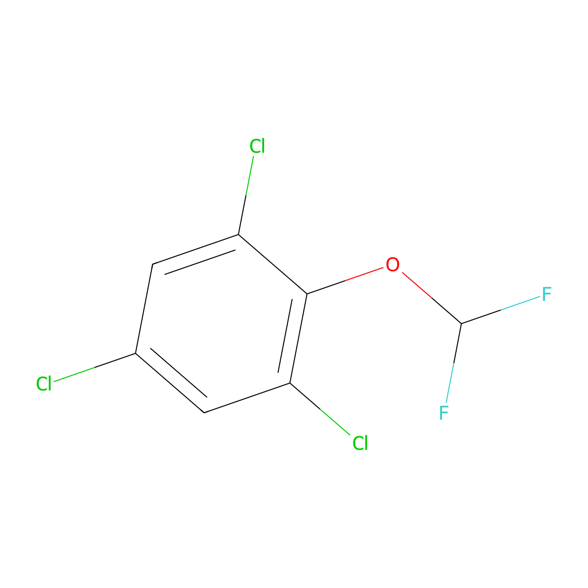 1,3,5-Trichloro-2-(difluoromethoxy)benzene molecular structure, CAS 1261457-01-5