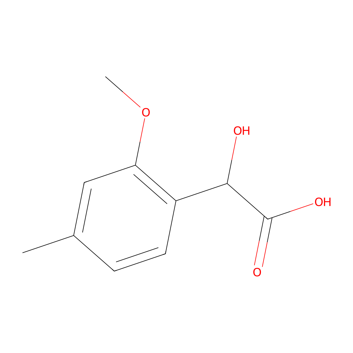 2-Hydroxy-2-(2-methoxy-4-methylphenyl)acetic acid molecular structure, CAS 1261457-22-0