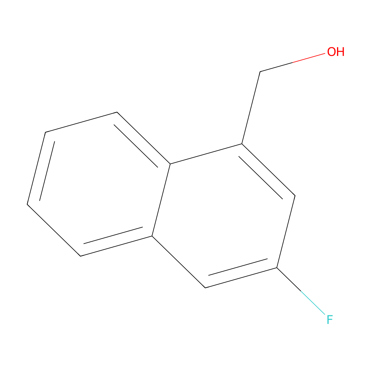 (3-Fluoronaphthalen-1-yl)methanol molecular structure, CAS 1261457-82-2