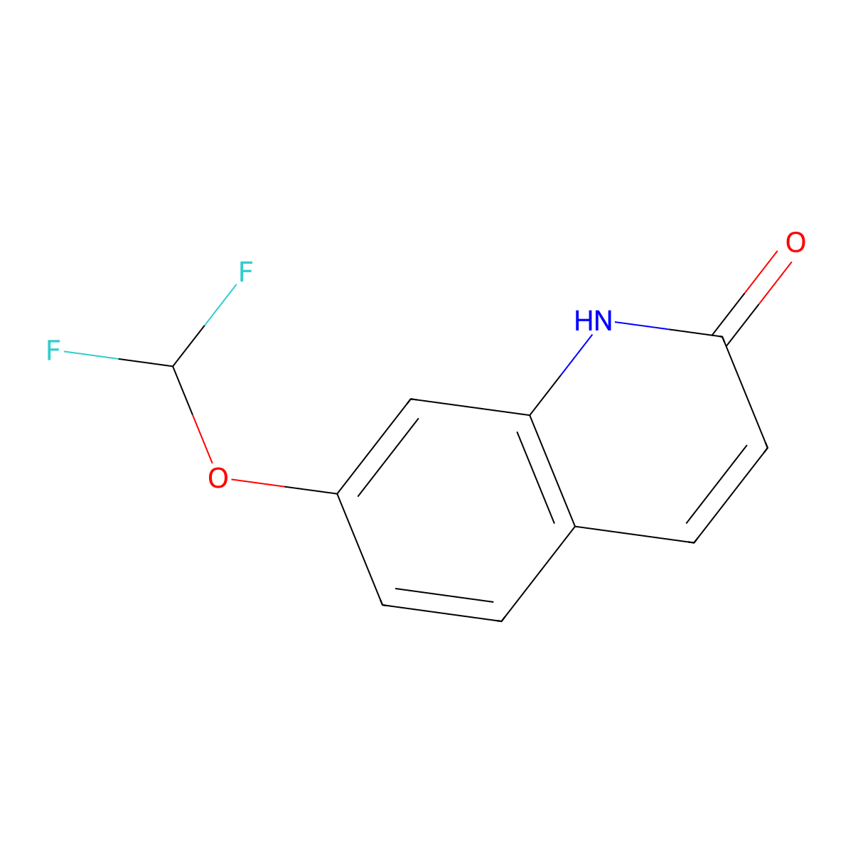 7-(Difluoromethoxy)quinolin-2-ol molecular structure, CAS 1261458-20-1