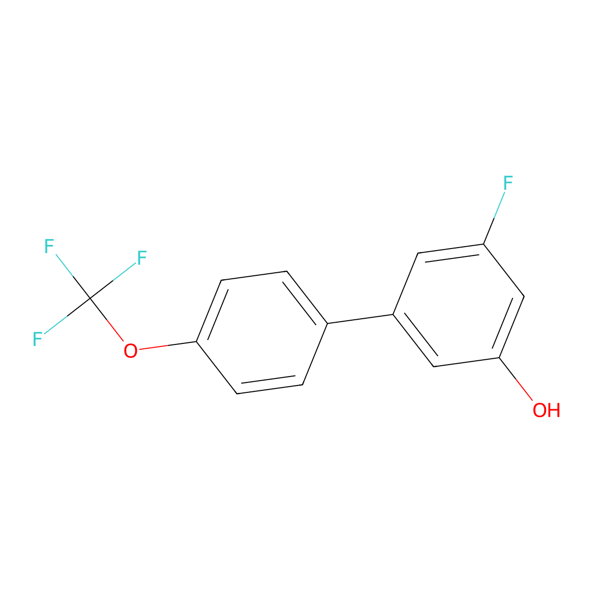 3-Fluoro-5-(4-trifluoromethoxyphenyl)phenol molecular structure, CAS 1261458-85-8
