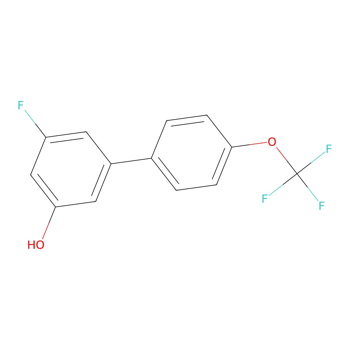 3-Fluoro-5-(4-trifluoromethoxyphenyl)phenol molecular structure, CAS 1261458-85-8