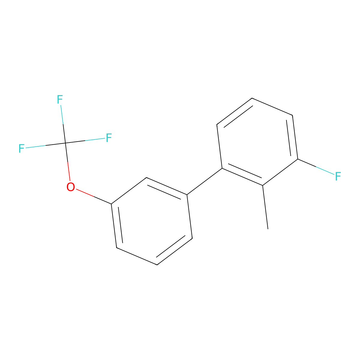3-Fluoro-2-methyl-3'-(trifluoromethoxy)-1,1'-biphenyl molecular structure, CAS 1261459-31-7