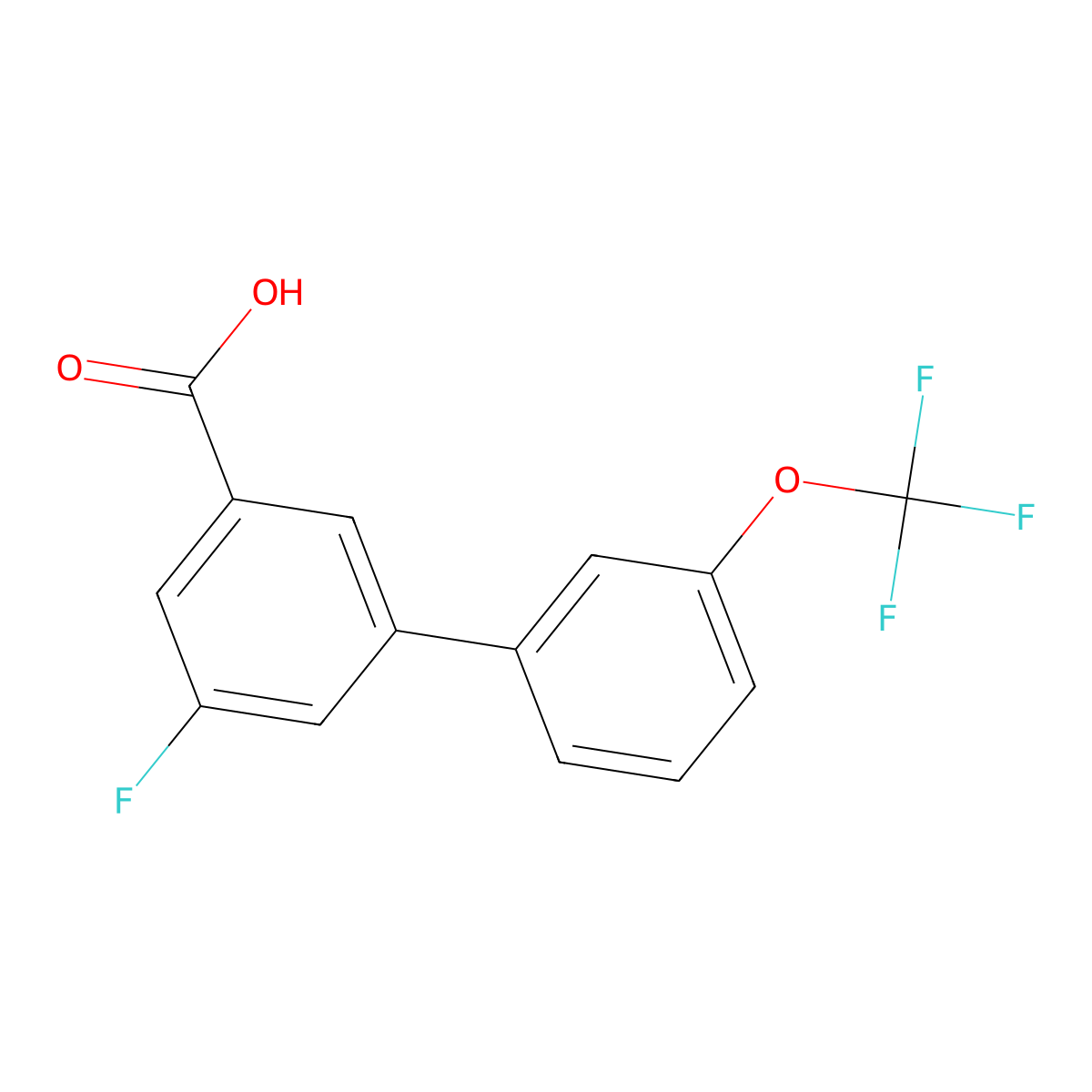 5-Fluoro-3-(3-trifluoromethoxyphenyl)benzoic acid molecular structure, CAS 1261460-04-1
