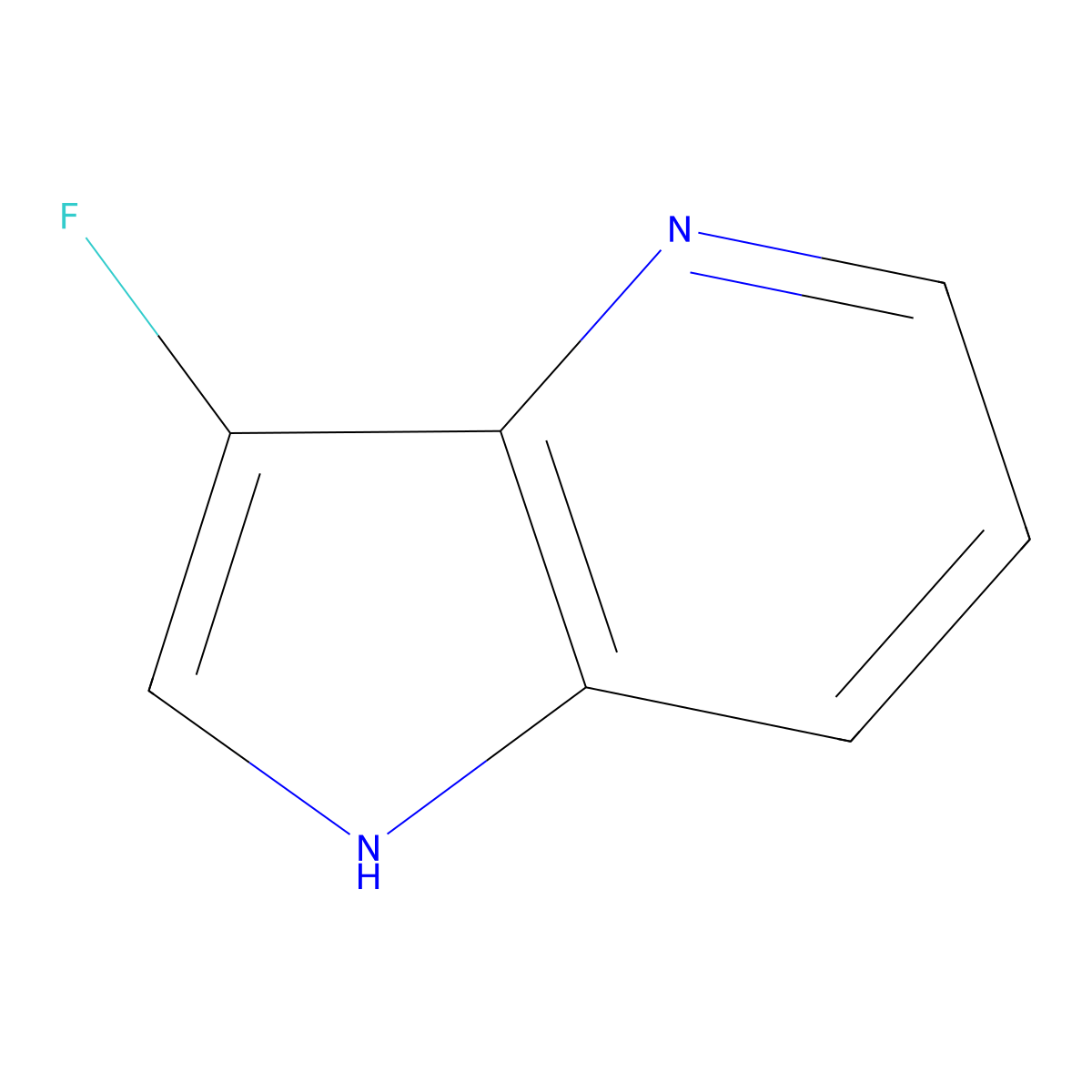 3-Fluoro-1H-pyrrolo[3,2-b]pyridine molecular structure, CAS 1261460-75-6