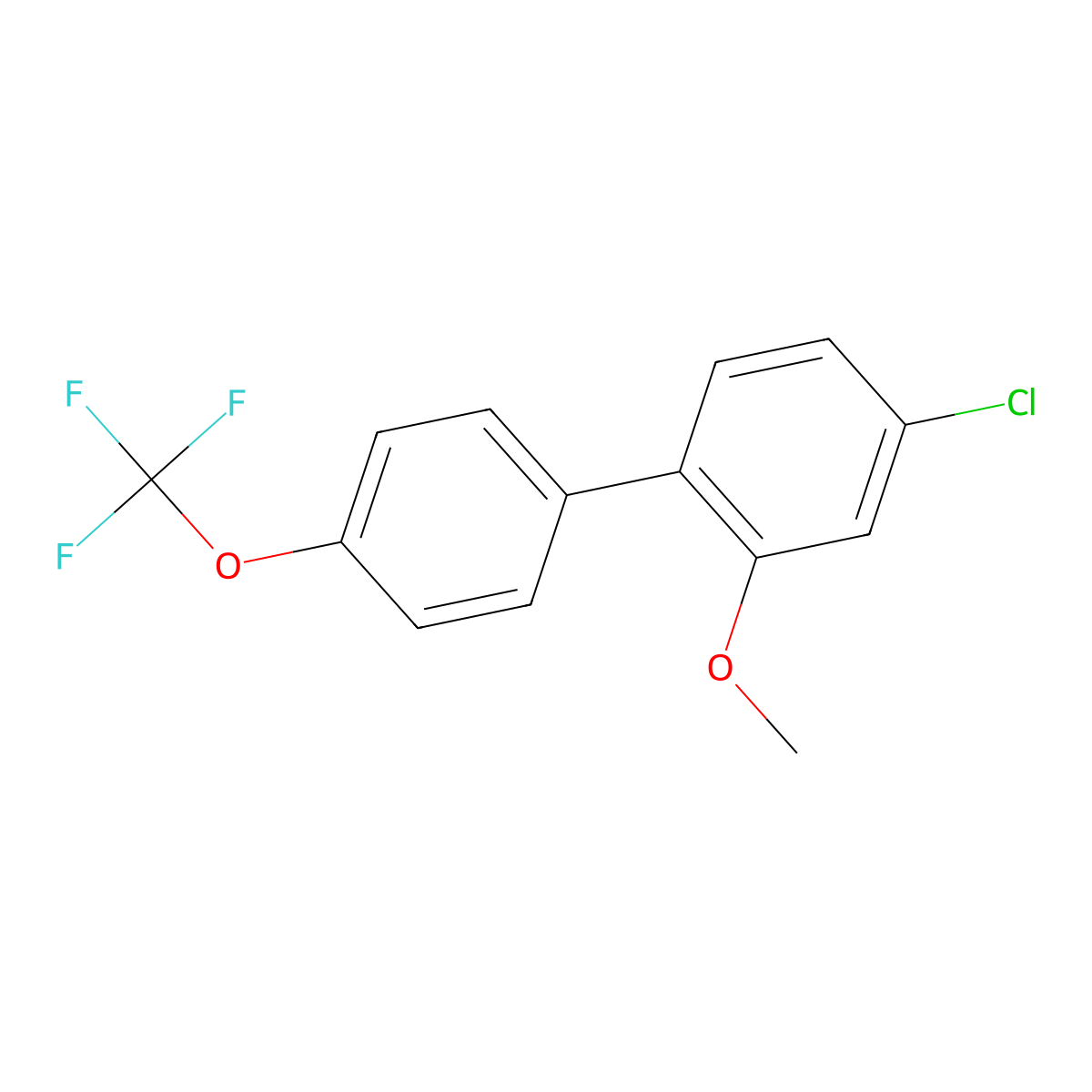 4-Chloro-2-methoxy-4'-(trifluoromethoxy)-1,1'-biphenyl molecular structure, CAS 1261460-87-0