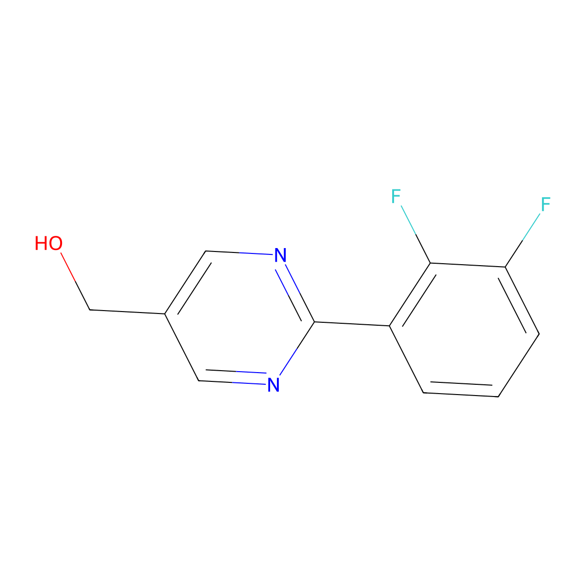 2-(2,3-Difluorophenyl)pyrimidine-5-methanol molecular structure, CAS 1261463-43-7