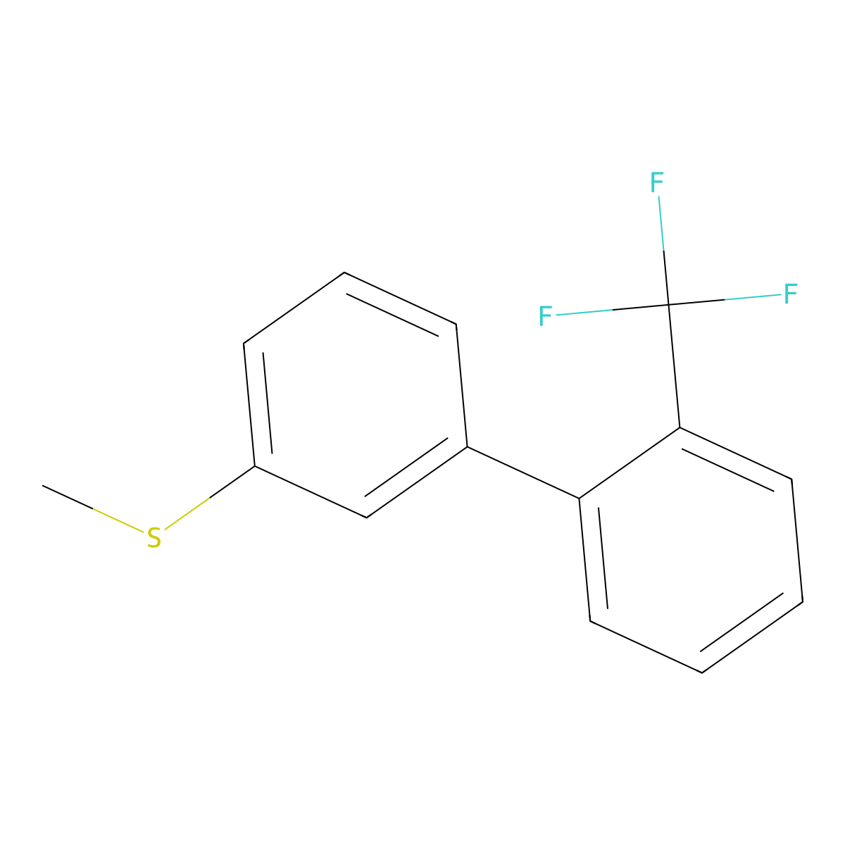 3'-(Methylthio)-2-(trifluoromethyl)-1,1'-biphenyl molecular structure, CAS 1261465-62-6