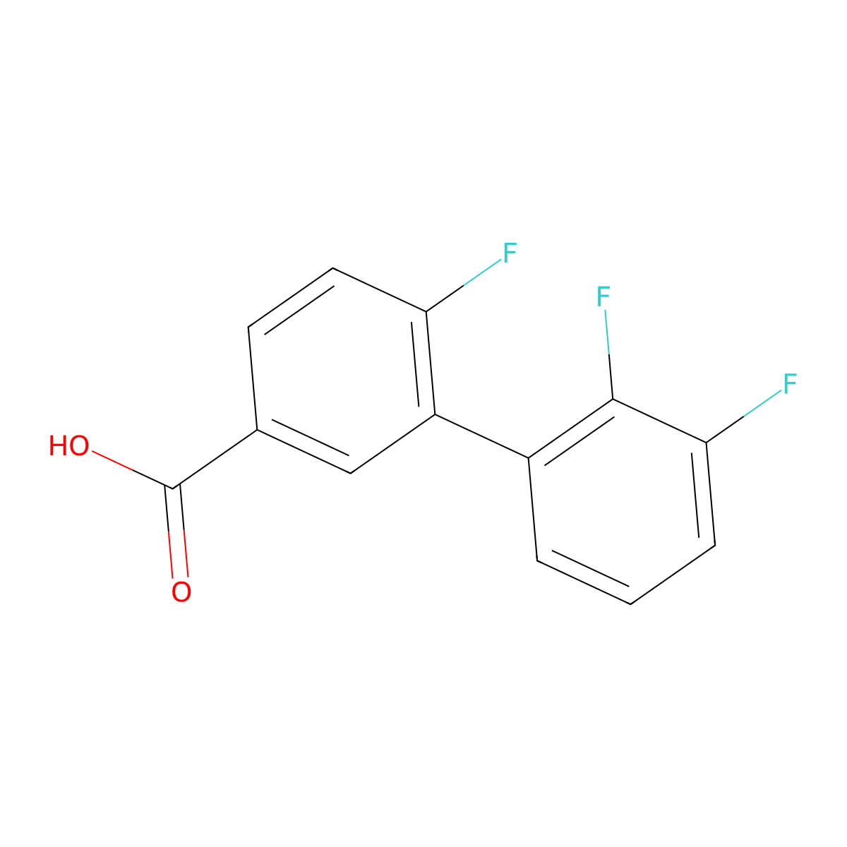 3-(2,3-Difluorophenyl)-4-fluorobenzoic acid molecular structure, CAS 1261465-79-5