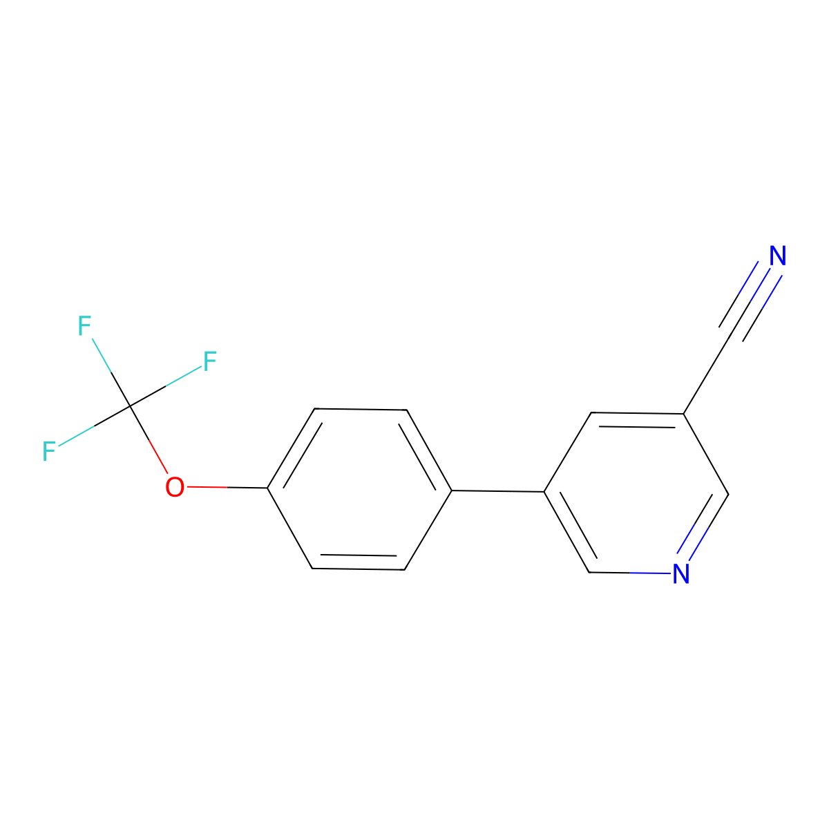 5-(4-(Trifluoromethoxy)phenyl)nicotinonitrile molecular structure, CAS 1261465-92-2