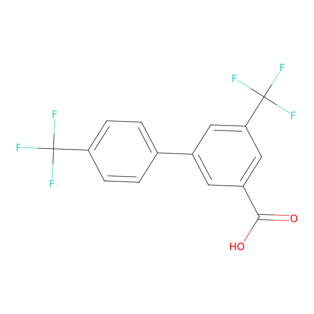 3-(4-Trifluoromethylphenyl)-5-trifluoromethylbenzoic acid molecular structure, CAS 1261466-30-1