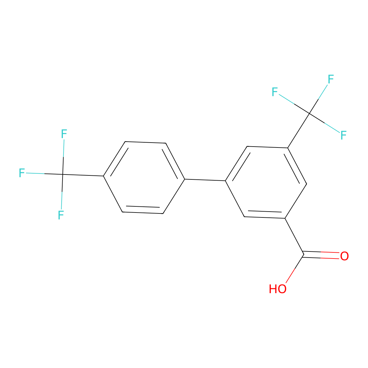 3-(4-Trifluoromethylphenyl)-5-trifluoromethylbenzoic acid molecular structure, CAS 1261466-30-1