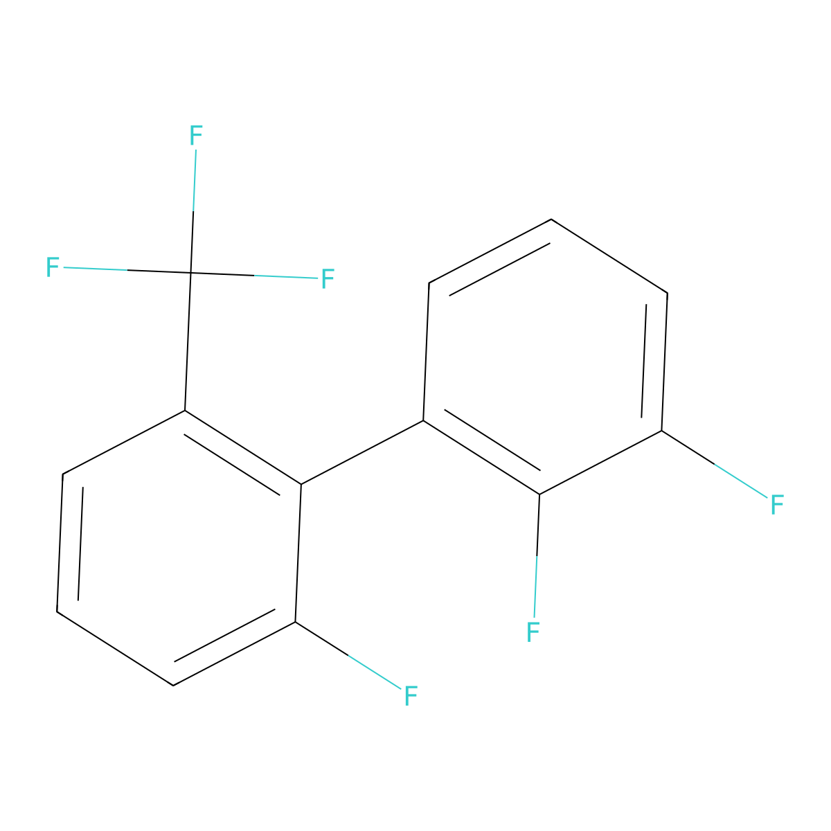 2,2',3-Trifluoro-6'-(trifluoromethyl)-1,1'-biphenyl molecular structure, CAS 1261466-97-0
