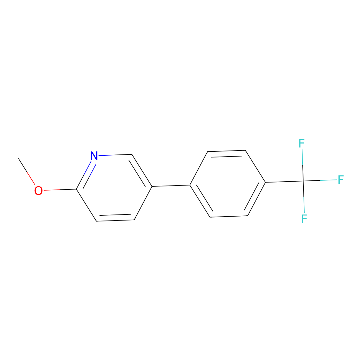 2-Methoxy-5-[4-(trifluoromethyl)phenyl]pyridine molecular structure, CAS 1261467-29-1