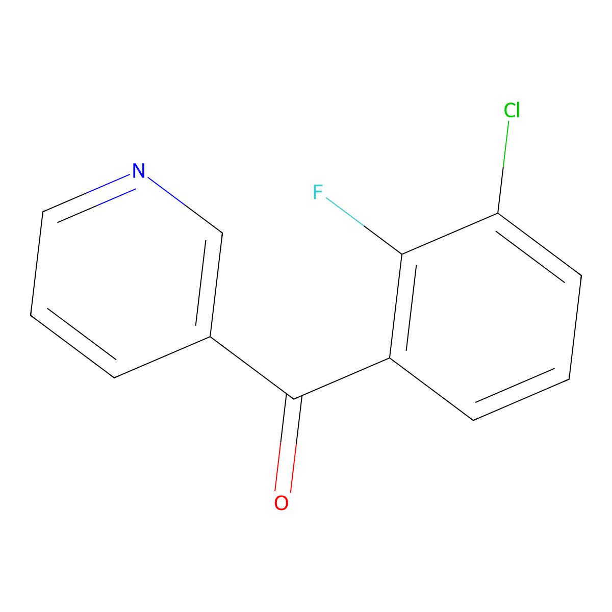 (3-Chloro-2-fluorophenyl)-3-pyridinylmethanone molecular structure, CAS 1261468-12-5