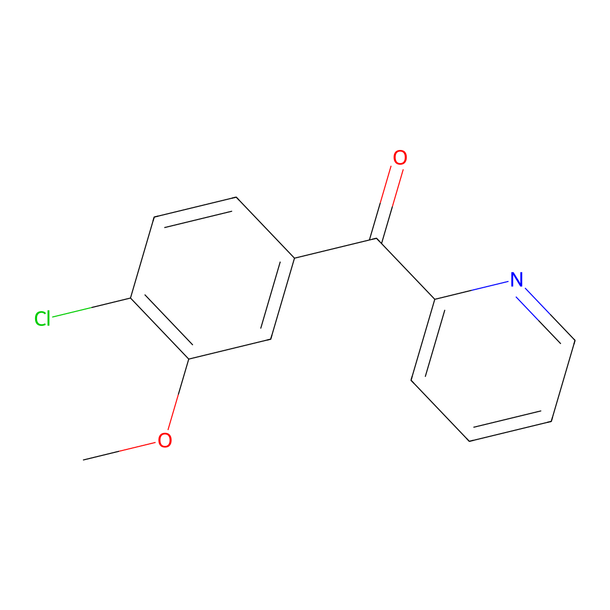 (4-Chloro-3-methoxyphenyl)-2-pyridinylmethanone molecular structure, CAS 1261468-21-6