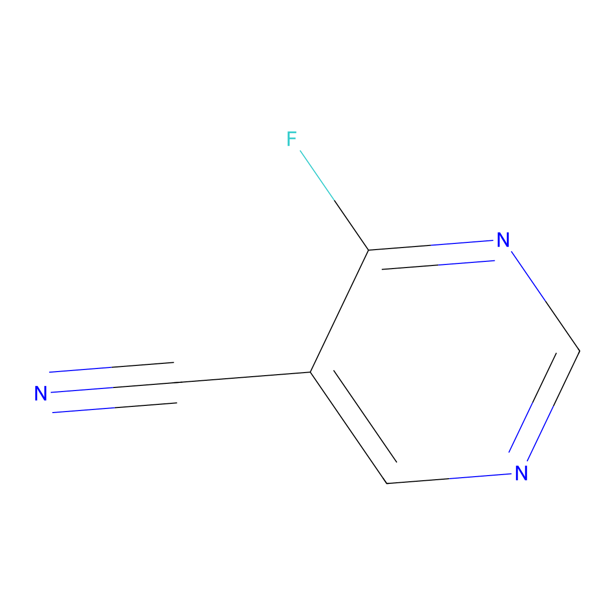 4-Fluoropyrimidine-5-carbonitrile molecular structure, CAS 1261468-32-9