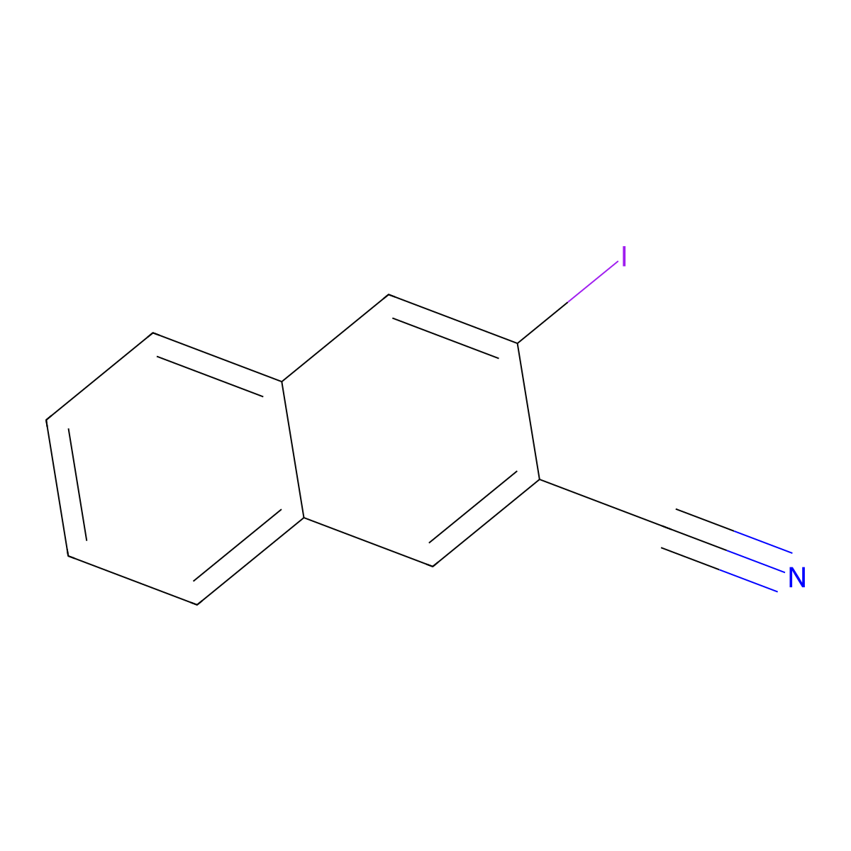 3-Iodo-2-naphthonitrile molecular structure, CAS 1261468-33-0