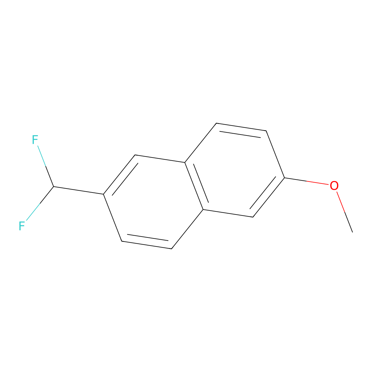 2-(Difluoromethyl)-6-methoxynaphthalene molecular structure, CAS 1261468-45-4