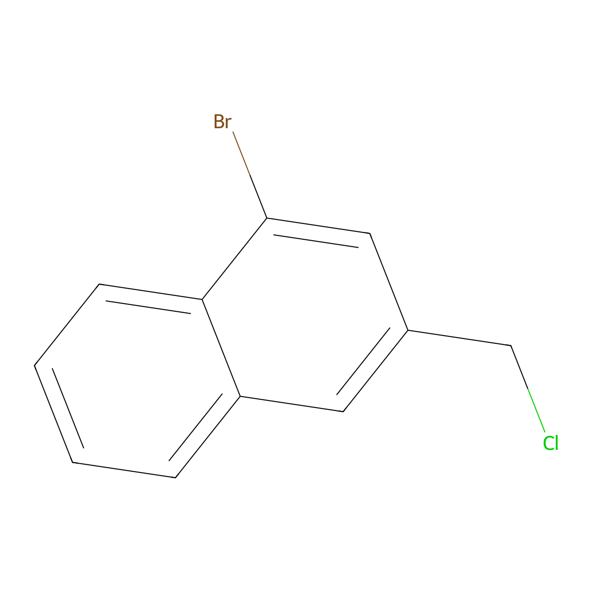 1-Bromo-3-(chloromethyl)naphthalene molecular structure, CAS 1261469-74-2