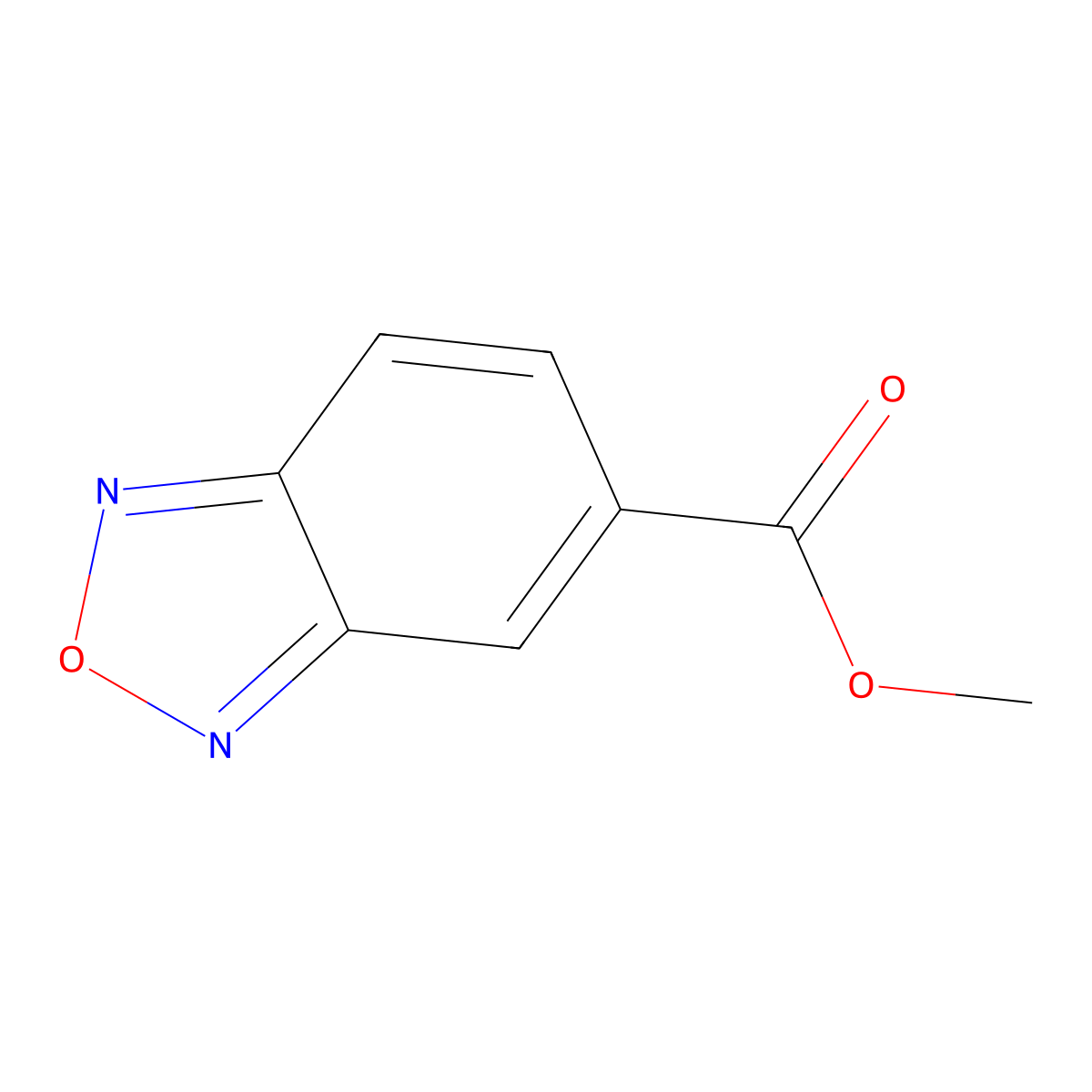 Methyl benzo[c][1,2,5]oxadiazole-5-carboxylate molecular structure, CAS 126147-87-3