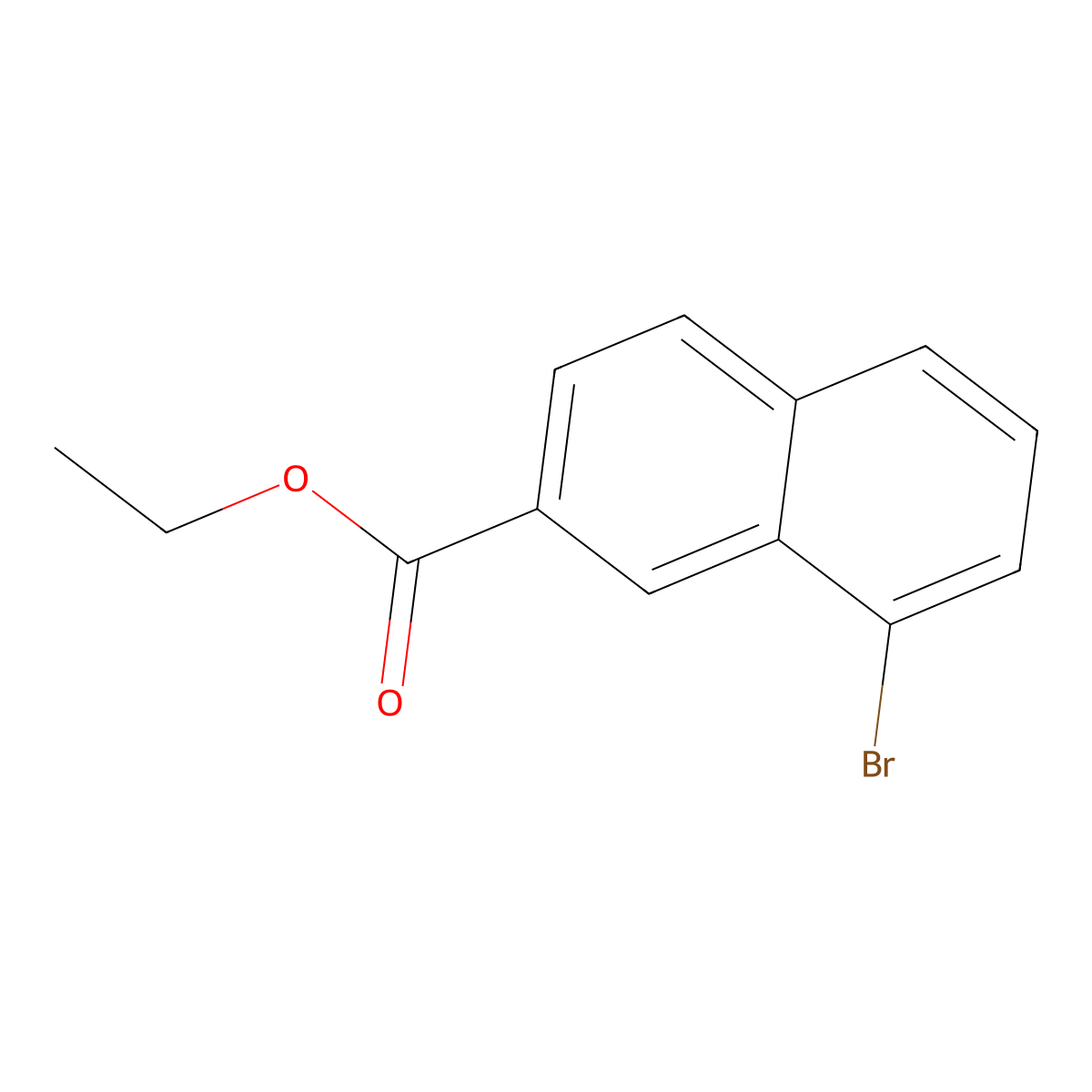 Ethyl 8-bromo-2-naphthalenecarboxylate molecular structure, CAS 1261470-21-6