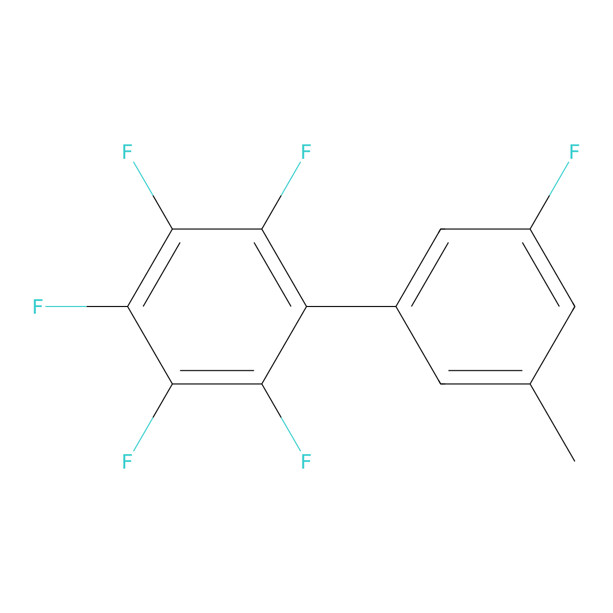 2,3,3',4,5,6-Hexafluoro-5'-methyl-1,1'-biphenyl molecular structure, CAS 1261471-71-9