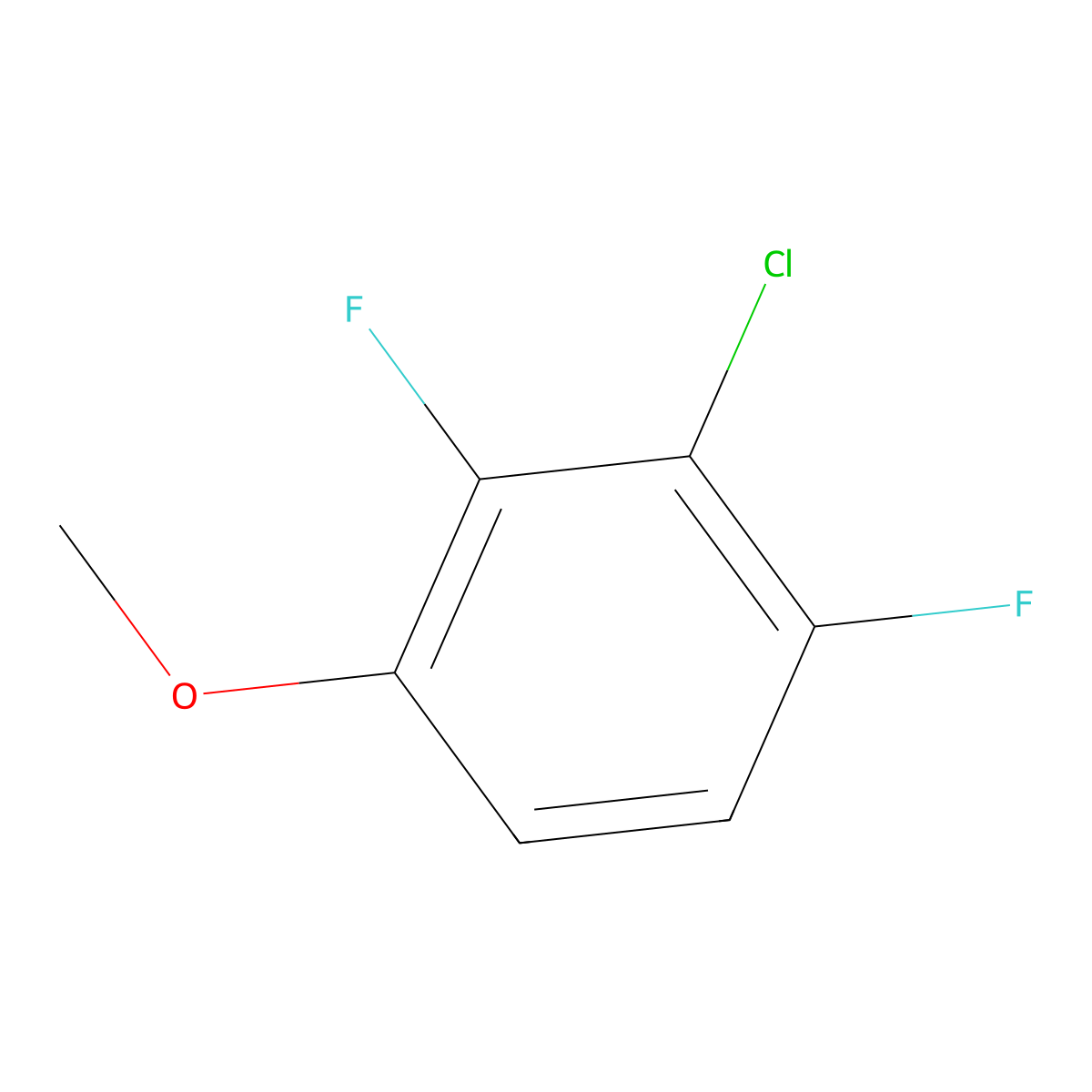 2-Chloro-1,3-difluoro-4-methoxybenzene molecular structure, CAS 1261472-07-4