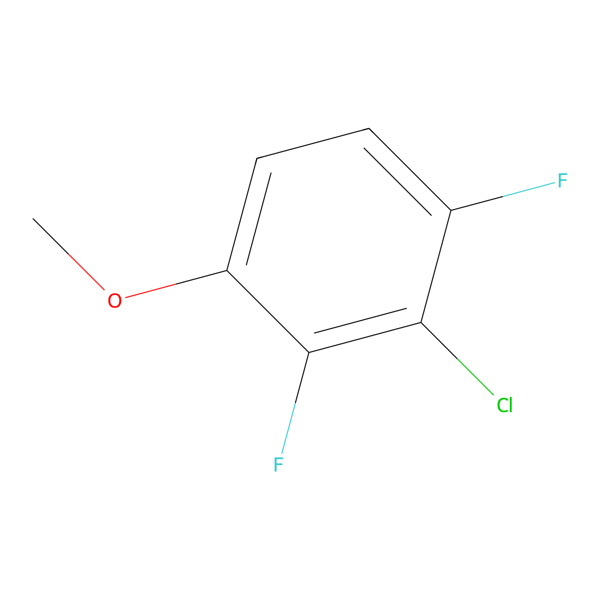 2-Chloro-1,3-difluoro-4-methoxybenzene molecular structure, CAS 1261472-07-4