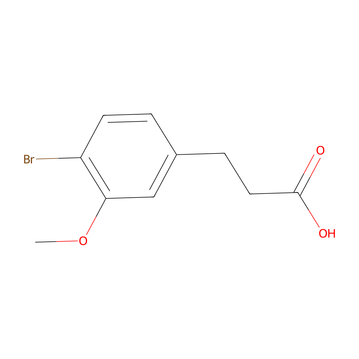 3-(4-Bromo-3-methoxyphenyl)propanoic acid molecular structure, CAS 1261472-43-8