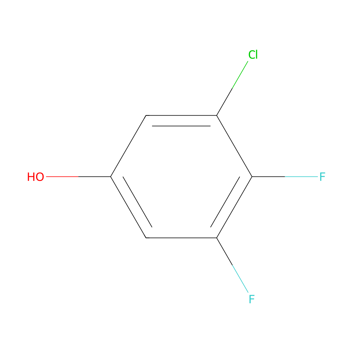 3-Chloro-4,5-difluorophenol molecular structure, CAS 1261472-63-2