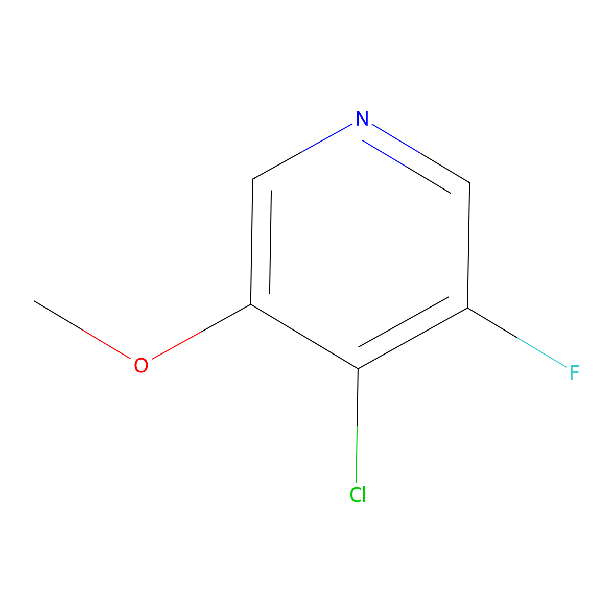 4-Chloro-3-fluoro-5-methoxypyridine molecular structure, CAS 1261473-24-8