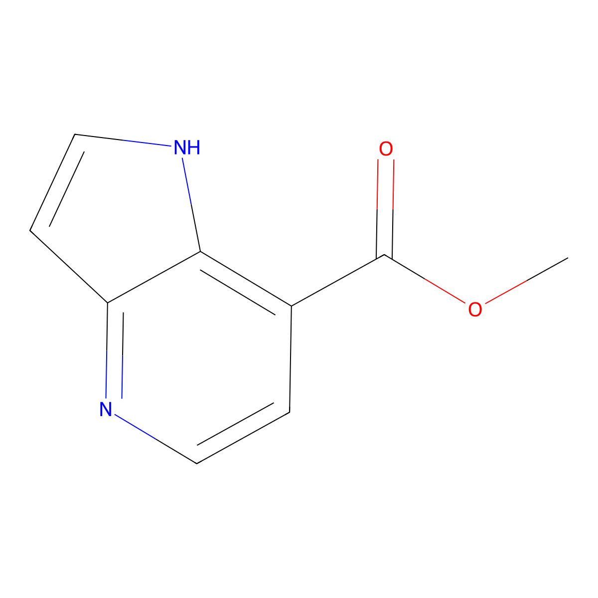 Methyl 1H-pyrrolo[3,2-B]pyridine-7-carboxylate molecular structure, CAS 1261474-46-7