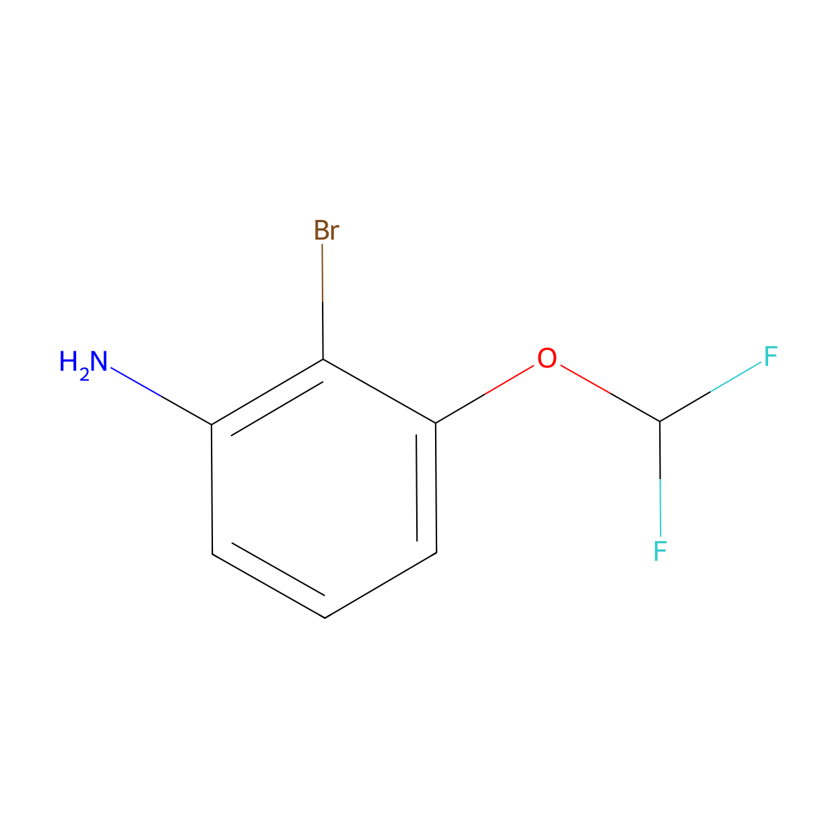 2-Bromo-3-(difluoromethoxy)aniline molecular structure, CAS 1261474-85-4
